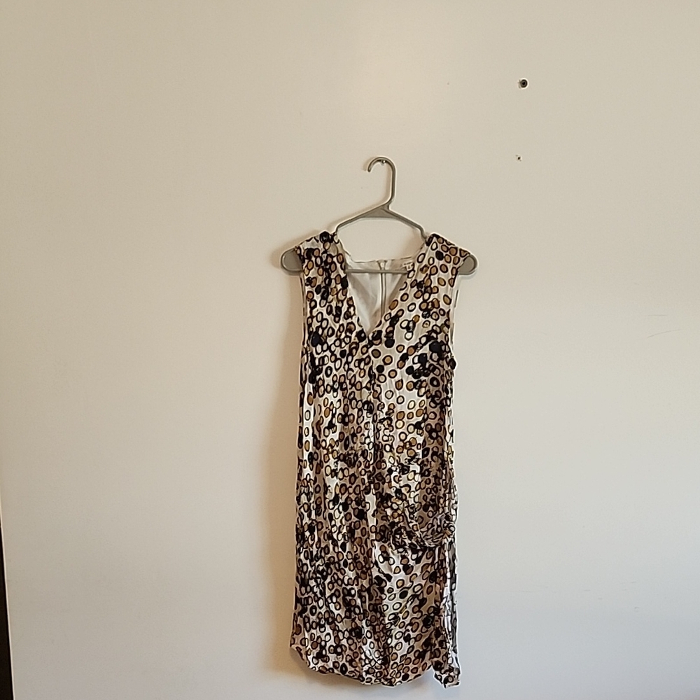 RACHEL Rachel Roy Cream and Black Midi Dress